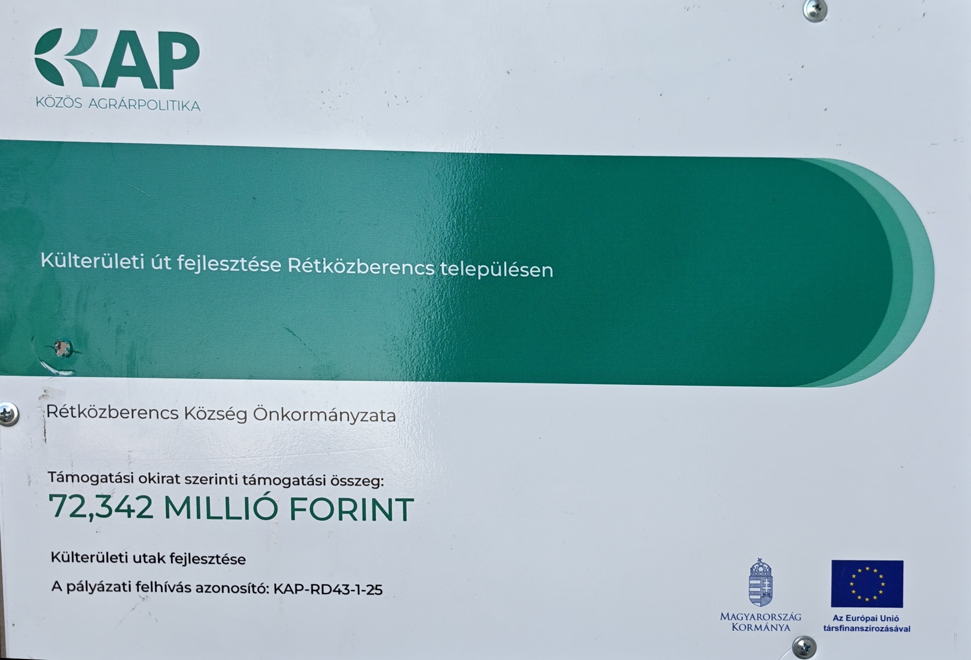 KAP - K�lter�leti �t fejleszt�se R�tk�zberencsen